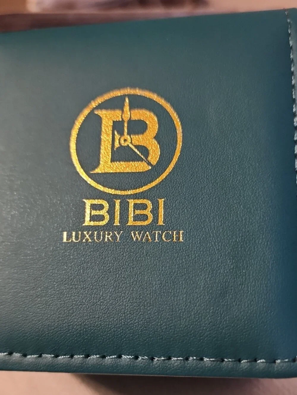 BiBi Rose Gold Case Watch with Black Strap